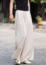 Load image into Gallery viewer, Casual Mulberry Pockets Elastic Waist Cotton Wide Leg Pants Summer
