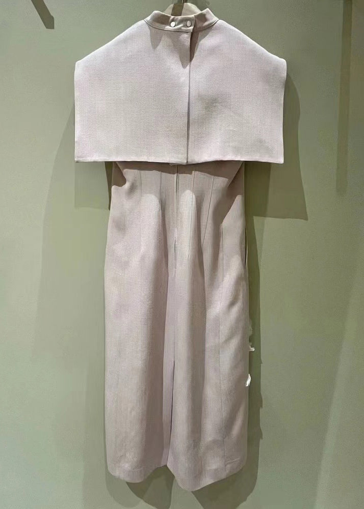 Casual Pink Feather Floral Cotton Straight Dress Summer