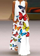 Load image into Gallery viewer, Casual Rainbow V Neck Print Robe Dresses Summer
