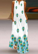 Load image into Gallery viewer, Casual Rainbow V Neck Print Robe Dresses Summer
