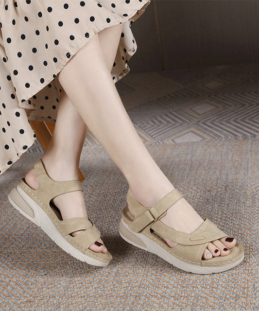 Casual Splicing Platform Best Sandals For Walking Blue Faux Leather
