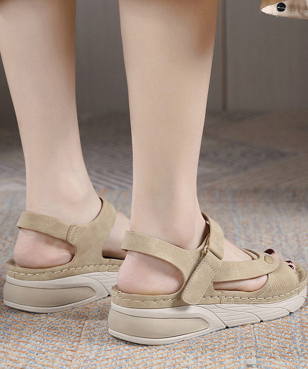 Casual Splicing Platform Best Sandals For Walking Blue Faux Leather