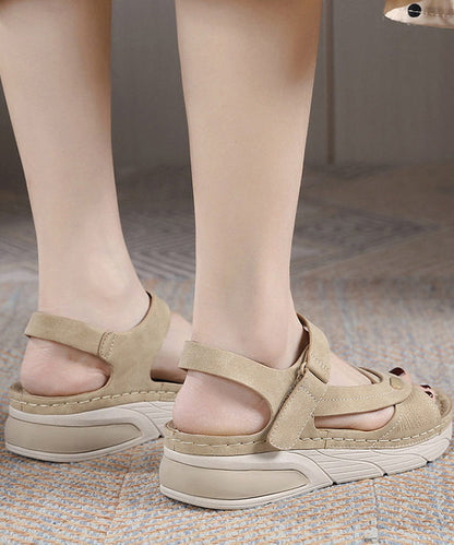Casual Splicing Platform Best Sandals For Walking Blue Faux Leather