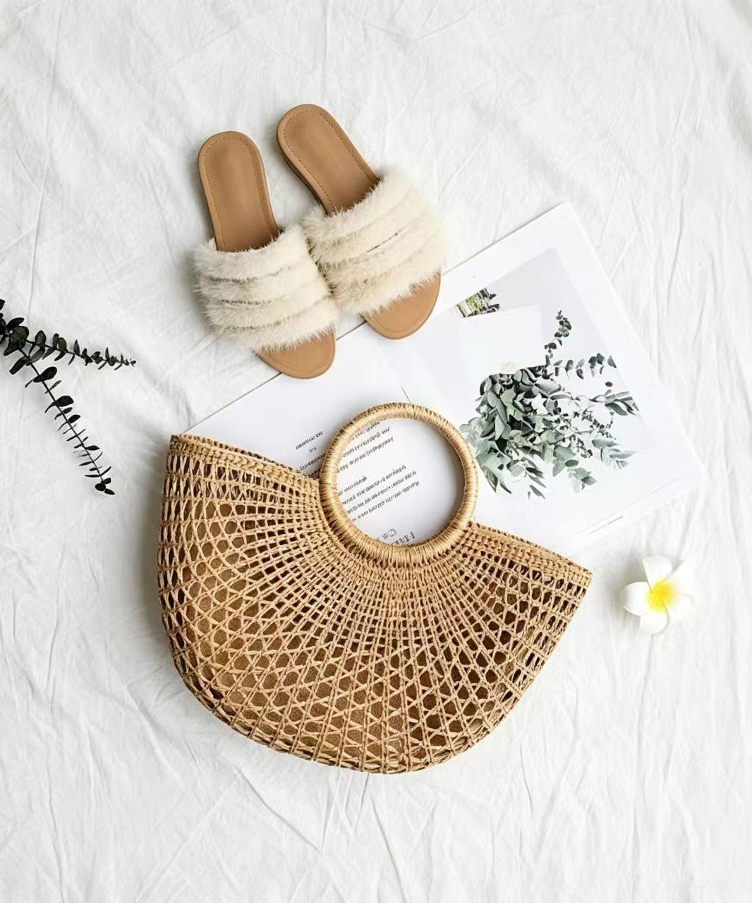 Casual Vacation Beach Straw Woven Tote Bag