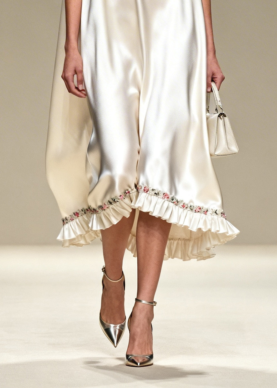 Casual White Oversized Draping Silk Dress Sleeveless