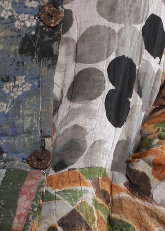 Casual floral winter coats oversized snow Batwing Sleeve pockets coats - SooLinen