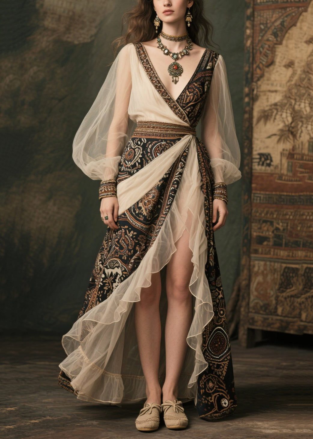 Chic Black Asymmetrical Patchwork Chiffon Evening Dress Summer