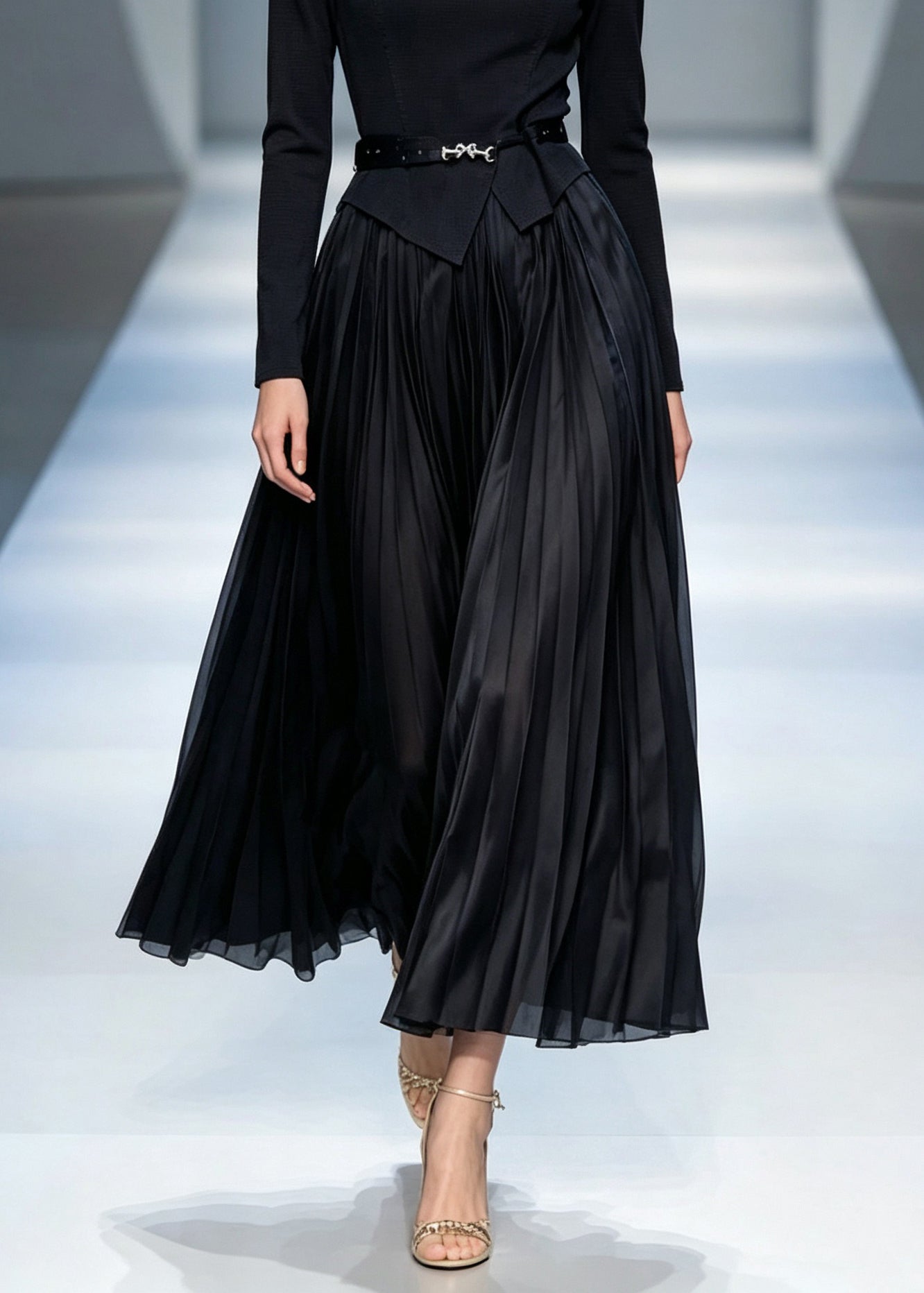 Chic Black Asymmetrical Patchwork Tunic Vacation Maxi Dresses Fall