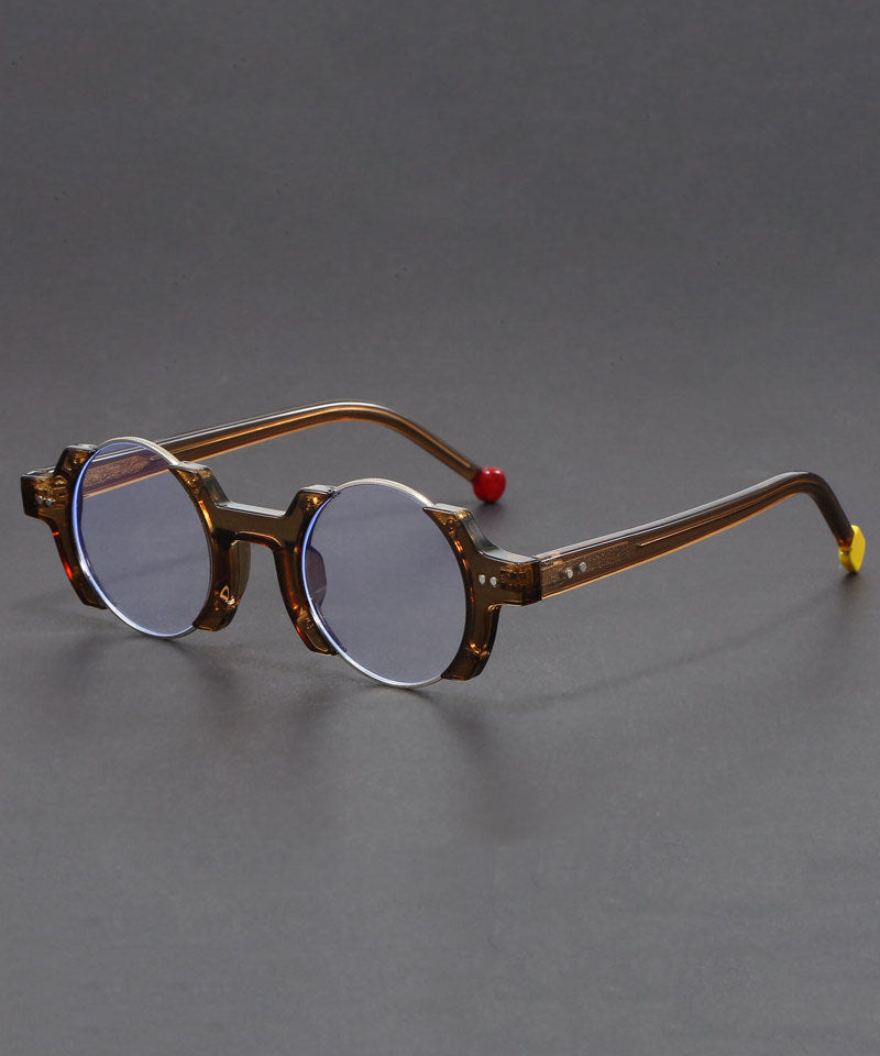 Chic Black Gold Resin Bracket Blue Light Blocking Reading Glasses