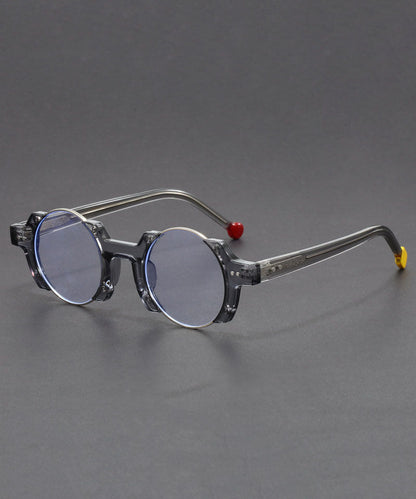Chic Black Gold Resin Bracket Blue Light Blocking Reading Glasses