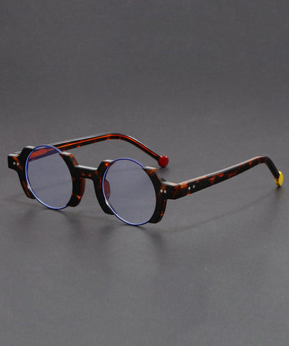 Chic Black Gold Resin Bracket Blue Light Blocking Reading Glasses