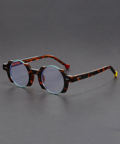 Chic Black Gold Resin Bracket Blue Light Blocking Reading Glasses