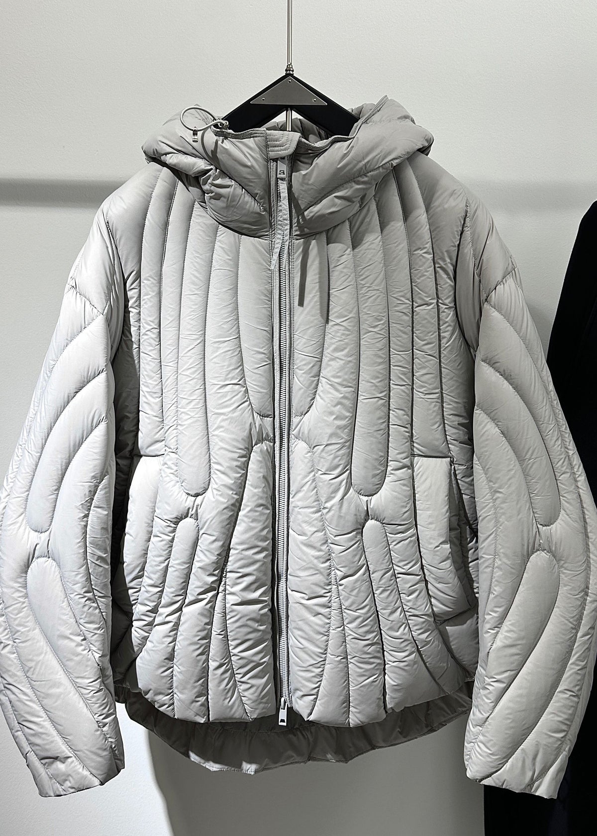 Chic Black Zip Up Pockets Duck Down Down Hooded Coat Winter