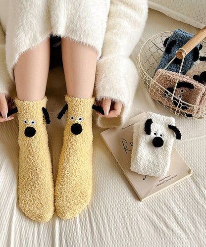 Chic Cartoon Thick Warm Fuzzy Fur Fluffy Mid Calf Socks