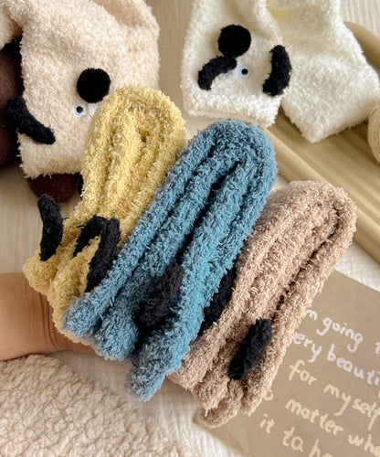 Chic Cartoon Thick Warm Fuzzy Fur Fluffy Mid Calf Socks