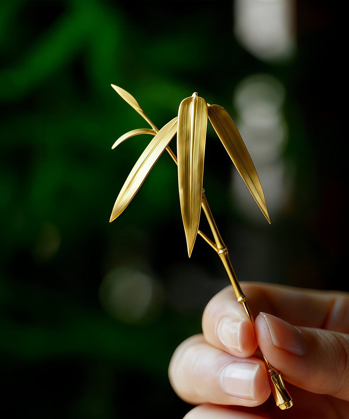 Chic Gold Metal Overgild Bamboo Joint Brooches
