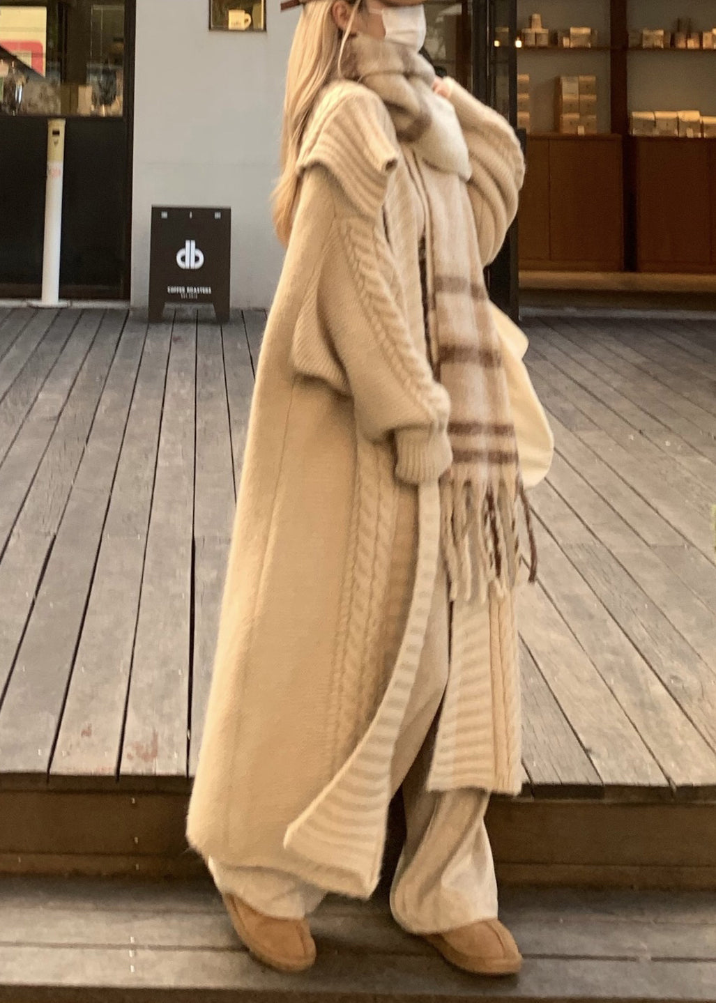 Chic Grey Peter Pan Collar Long Knit Loose Cardigans Spring