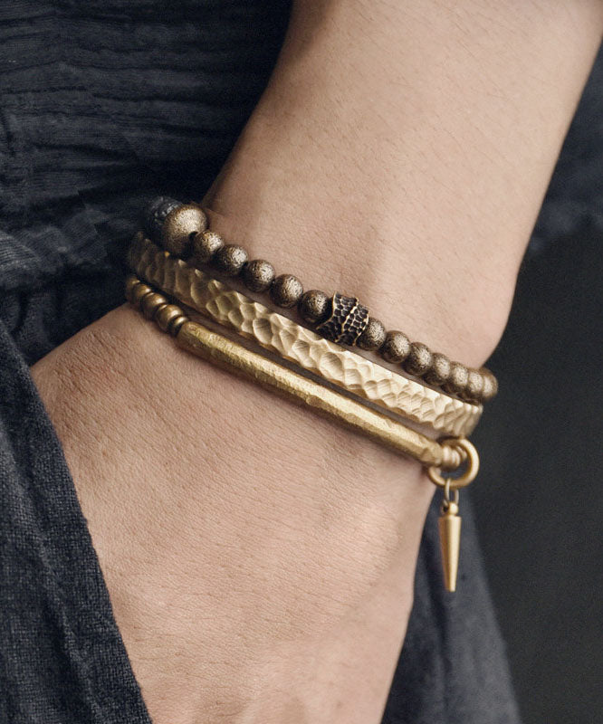 Chic Handmade Copper Bead Unisex Bangles