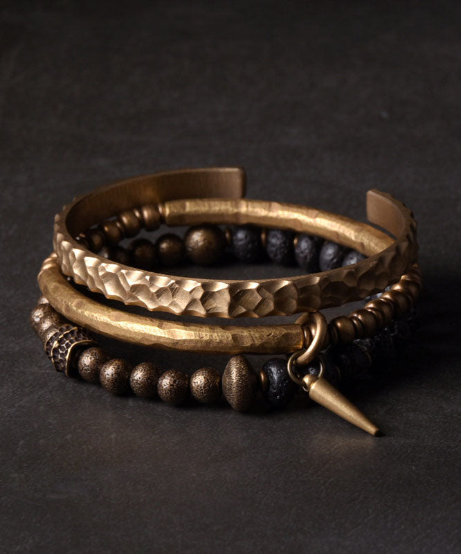 Chic Handmade Copper Bead Unisex Bangles