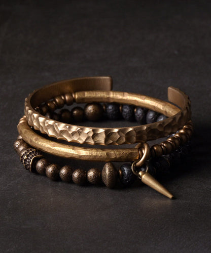 Chic Handmade Copper Bead Unisex Bangles