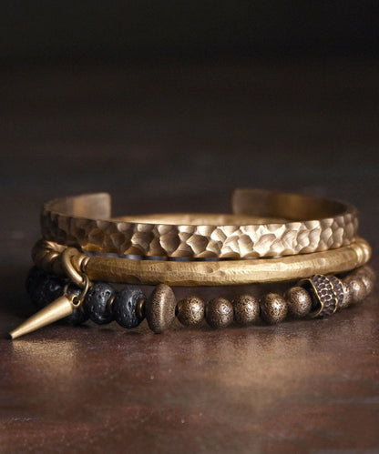 Chic Handmade Copper Bead Unisex Bangles