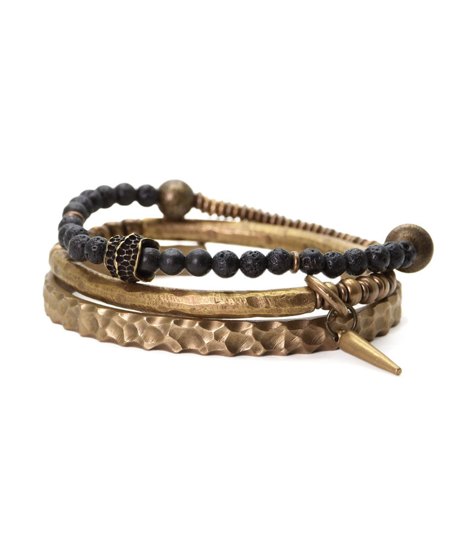 Chic Handmade Copper Bead Unisex Bangles