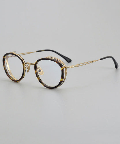 Chic Metal Color-Changing Round Frame Unisex Reading Glasses