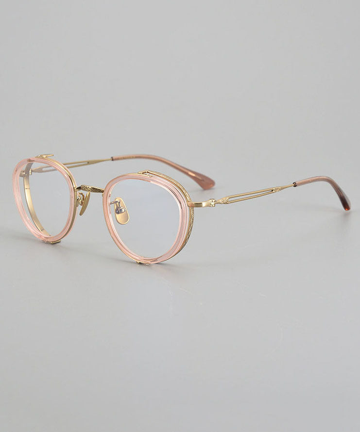 Chic Metal Color-Changing Round Frame Unisex Reading Glasses