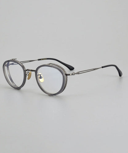Chic Metal Color-Changing Round Frame Unisex Reading Glasses