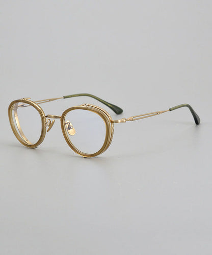 Chic Metal Color-Changing Round Frame Unisex Reading Glasses