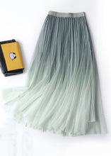 Load image into Gallery viewer, Chic Navy Gradient Color High Waist Tulle Skirts Summer