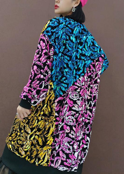 Chic O Neck Patchwork Tulle Spring Quilting Dresses Sequined Vestidos De Lino Dresses - SooLinen