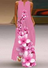 Load image into Gallery viewer, Chic Pink Print Pockets Vacation Maxi Dresses Summer
