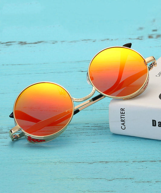 Chic Punk Round Women's Polarized Sunglasses Dazzling Colors