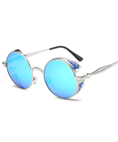 Chic Punk Round Women's Polarized Sunglasses Dazzling Colors