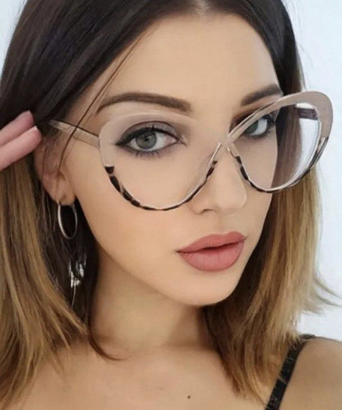 Chic Red Blue PC Blue Light Blocking Intersection Asymmetrical Full Frame Reading Glasses