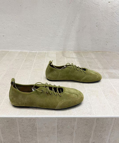 Chic Red Suede Cross Strap Women Splicing Flat Shoes