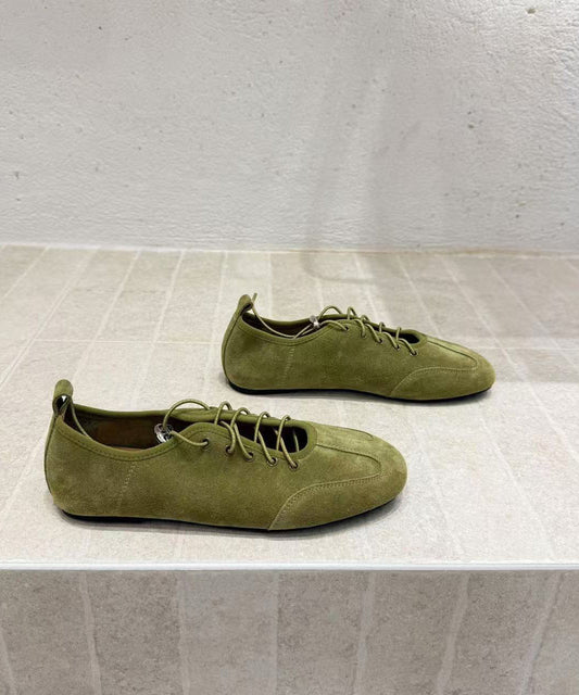 Chic Red Suede Cross Strap Women Splicing Flat Shoes