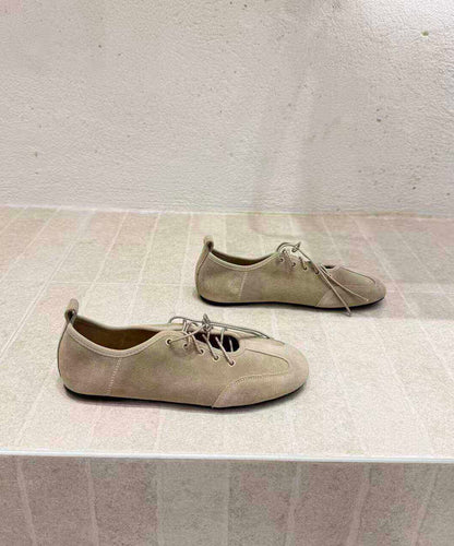 Chic Red Suede Cross Strap Women Splicing Flat Shoes