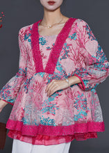Load image into Gallery viewer, Chic Rose Embroidered Patchwork Tulle Shirt Spring