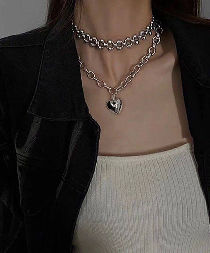 Chic Silk Stainless Steel Hollow Out Chain Necklace