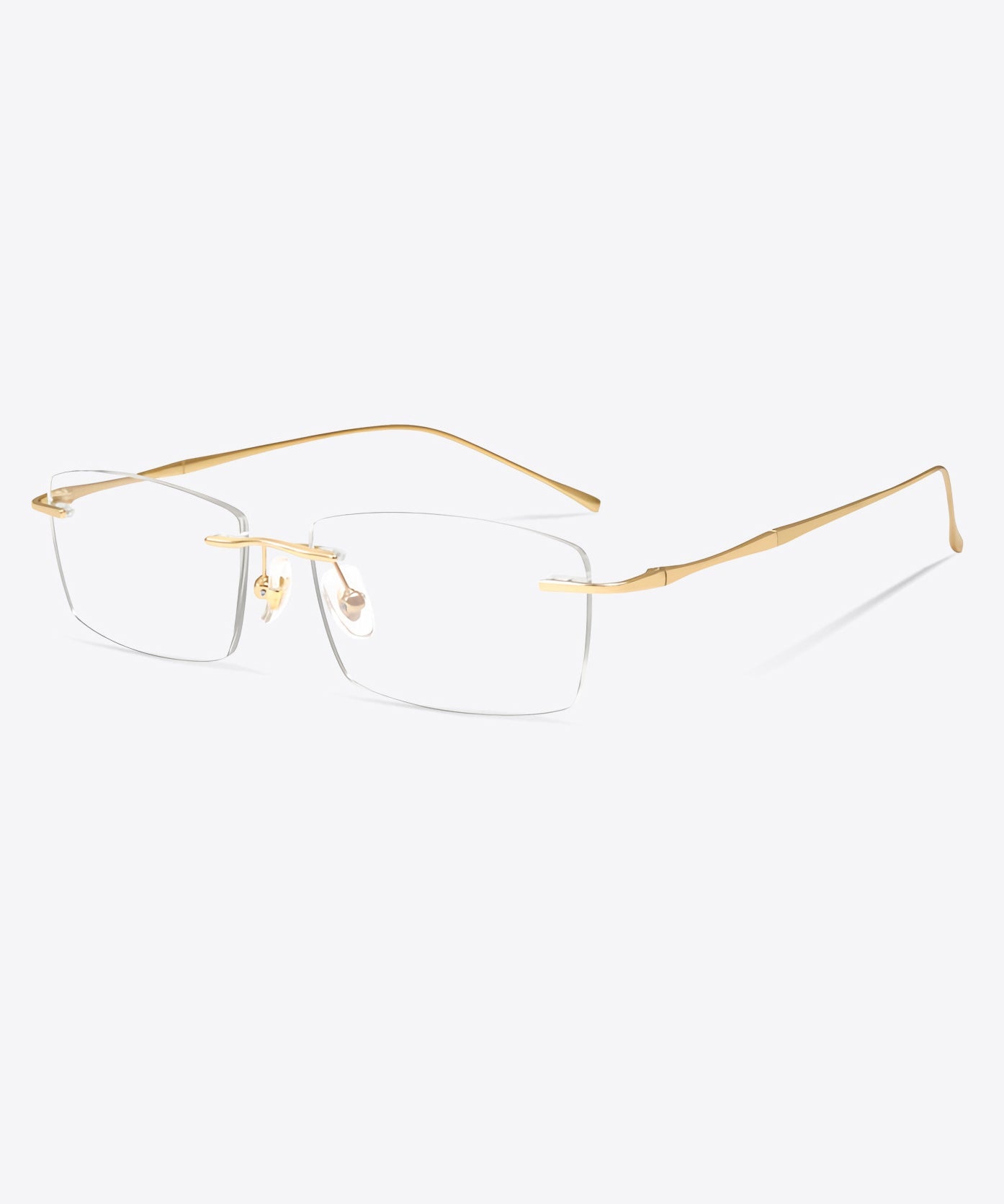 Chic Silk Titanium Alloy Squar Rimless Reading Glasses