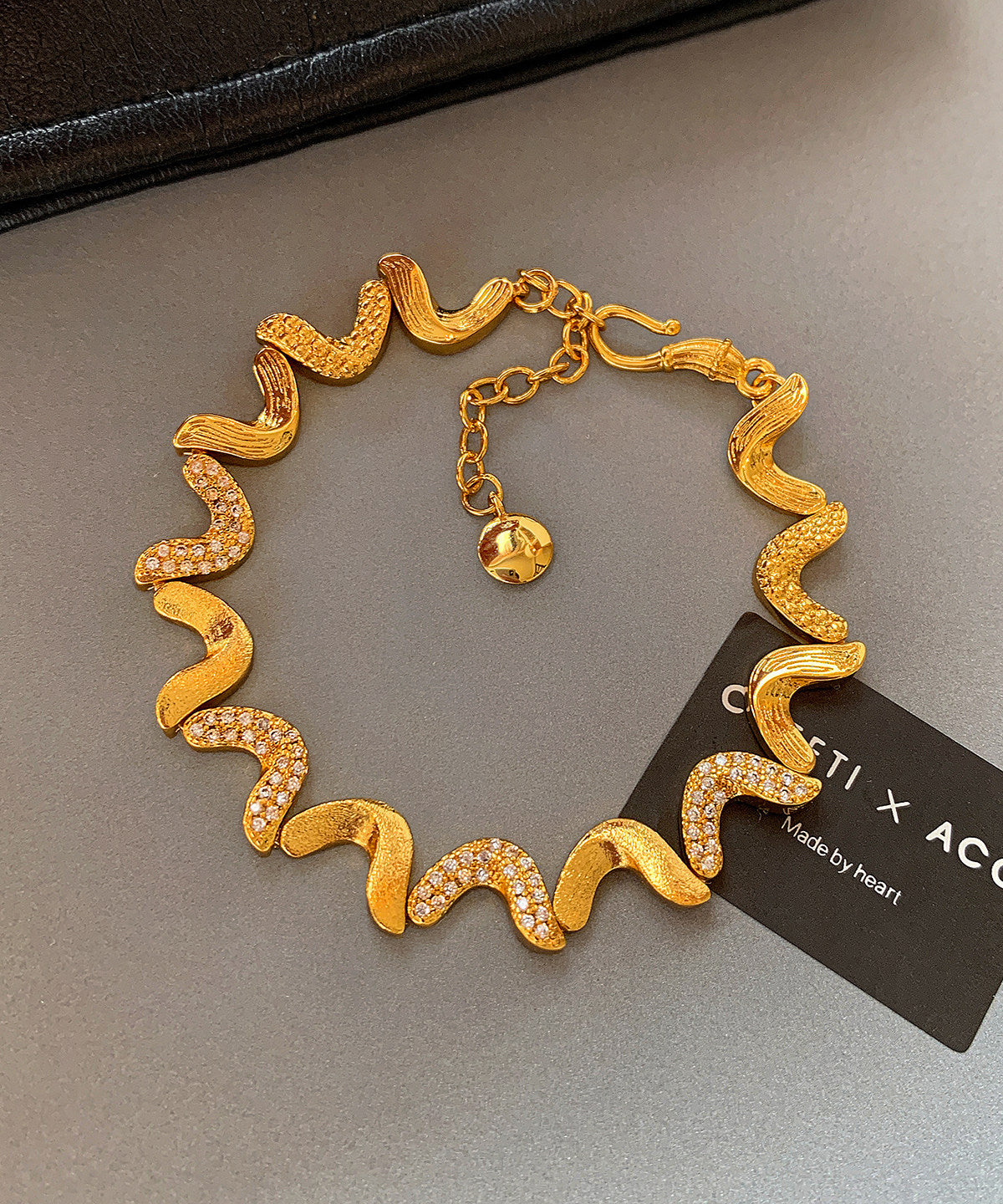 Chic Zircon Double-layer Metal And Pearl Bracelet Two Pieces Set