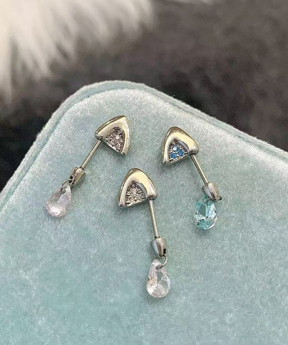 Chic Zircon Titanium Steel Stud Earrings