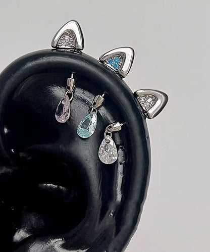 Chic Zircon Titanium Steel Stud Earrings