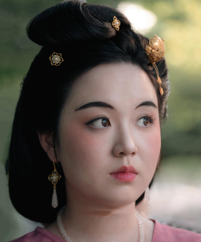 Chinese Style Gold Alloy Parrot Tassel Hairpin