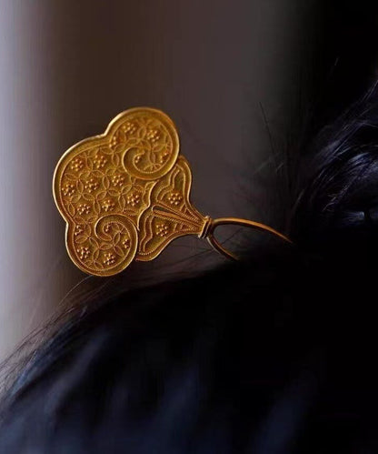 Chinese Style Gold Alloy Ruyi Pattern Hairpin
