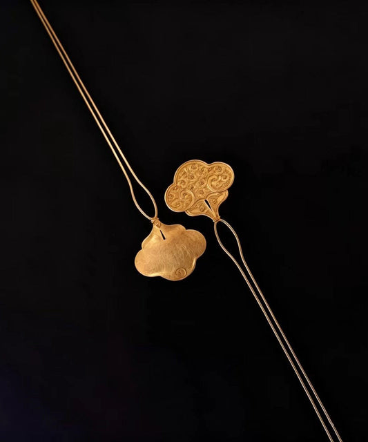 Chinese Style Gold Alloy Ruyi Pattern Hairpin