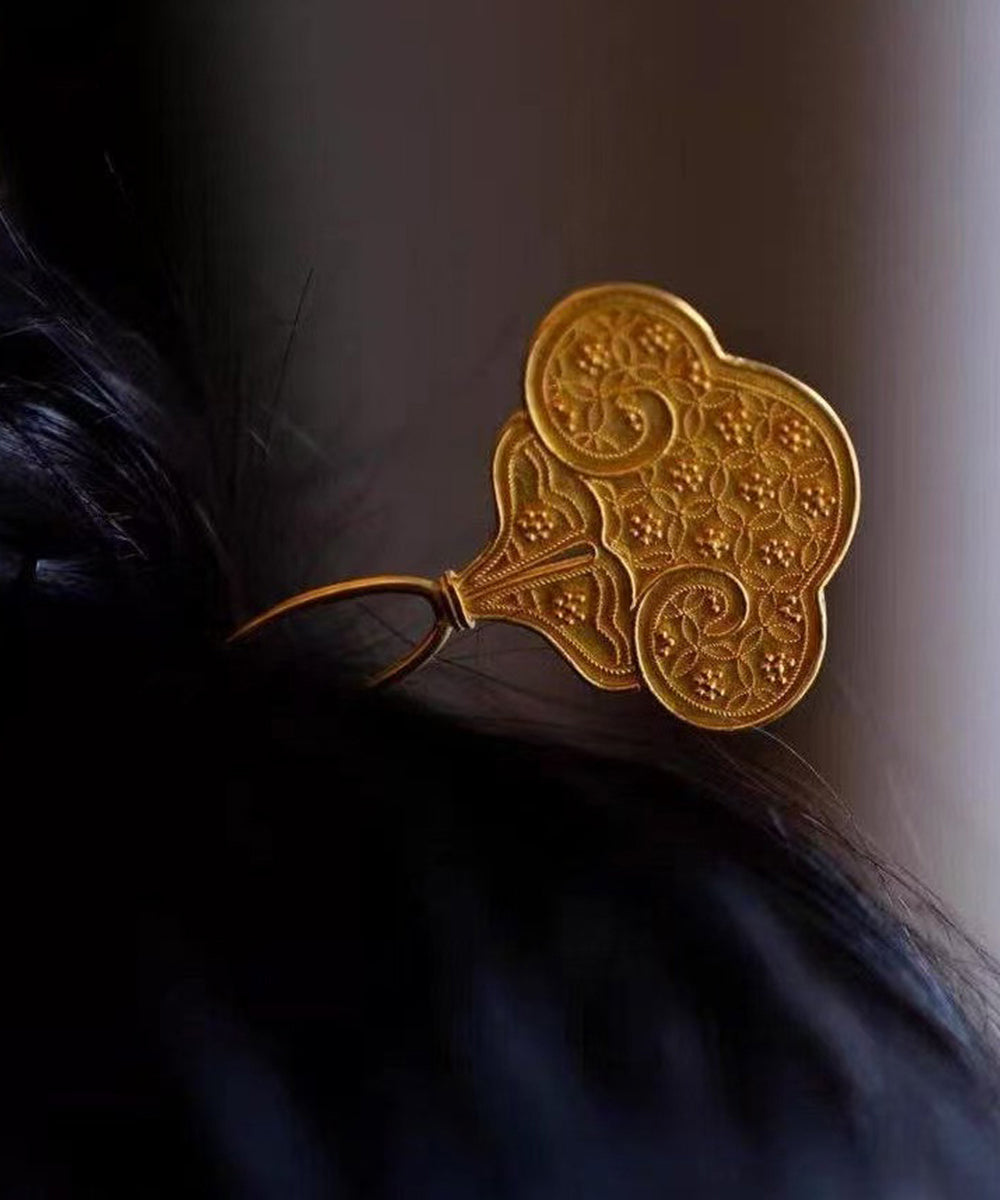 Chinese Style Gold Alloy Ruyi Pattern Hairpin