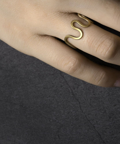 Chinese Style Gold Copper Hollow Out Unisex Cuff